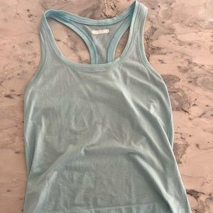 Light Blue Racer Back Full length tank top.